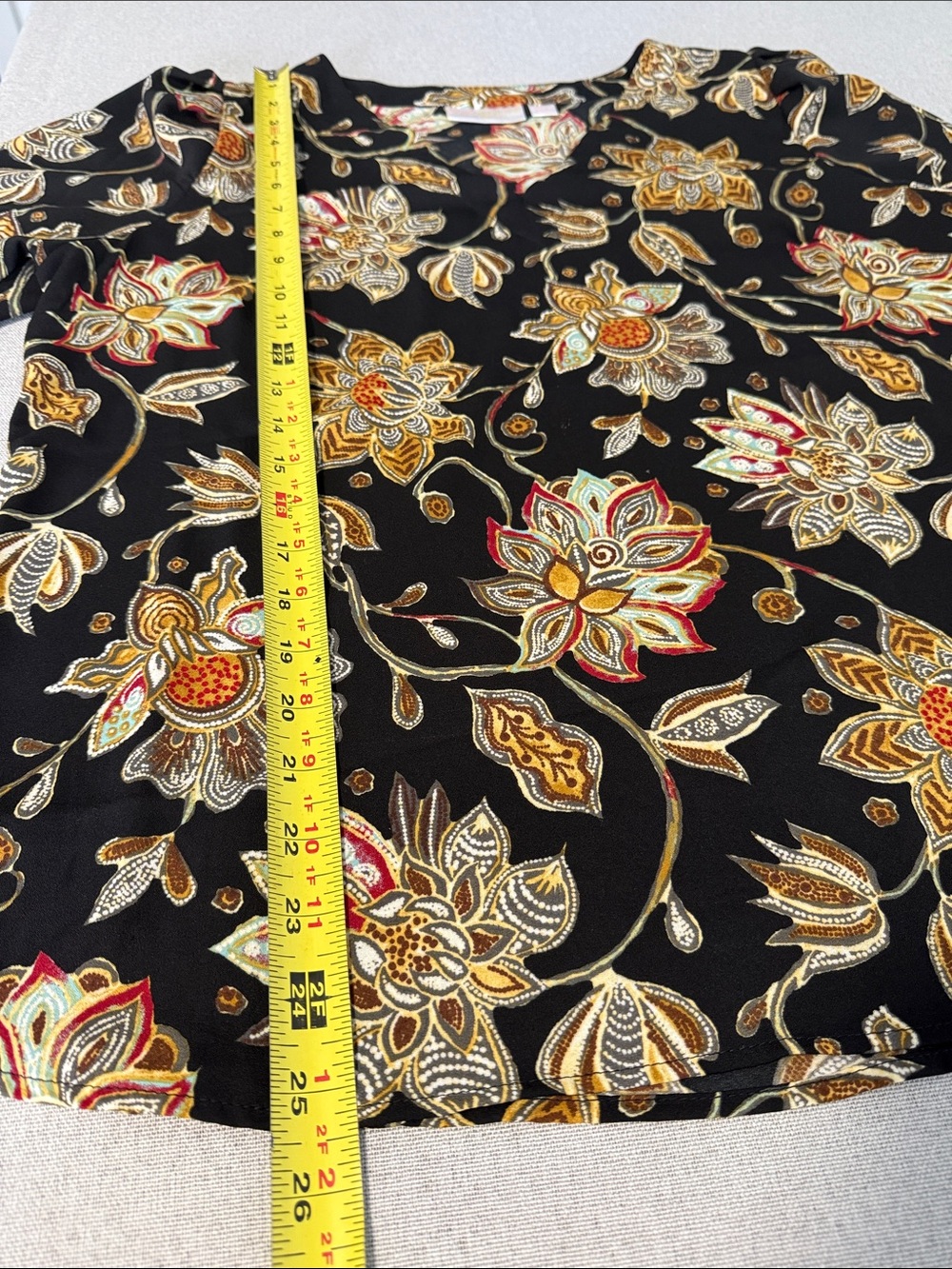 Belle by Kim Gravel BOHO tunic blouse SZM - Picture 10 of 14